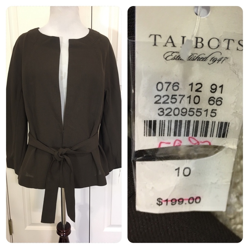 NWT! Talbots brown jacket - Picture 6 of 8